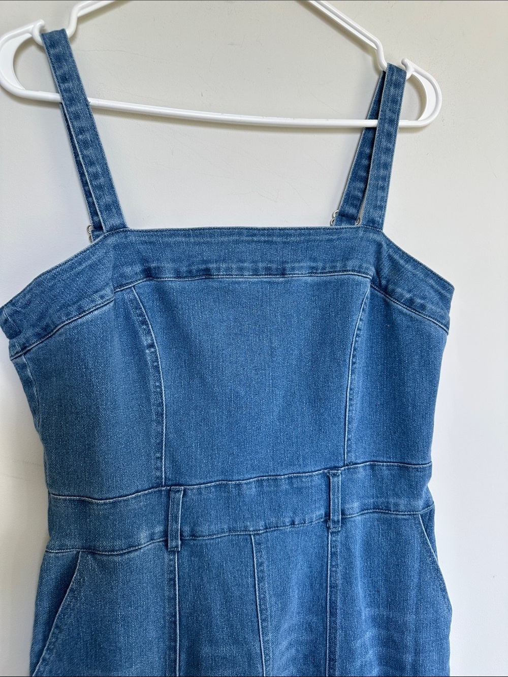 So Me Denim Wide-Leg Jumpsuit in Blue - Picture 3 of 10